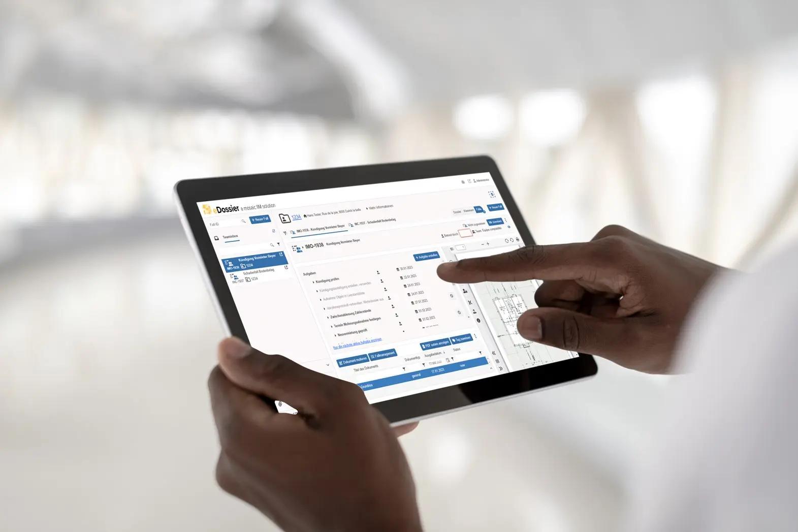 eDossier interface web